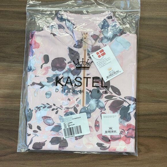 Kastel Denmark Women's Cap Sleeve Sun Shirt - Pearl Blush Watercolor Floral - XS - Picture 4 of 4